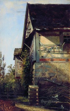 イワン・イワノビッチ・シーシキン Painting - デュッセルドルフの小さな家 1856年 イワン・イワノビッチ